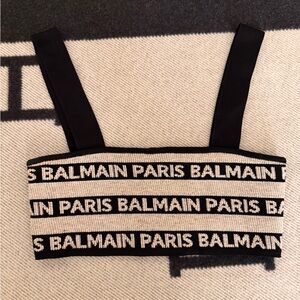 Balmain logo bralette